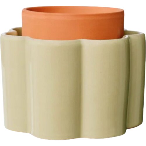  Paula Self-Watering Pot - Sage green Cene