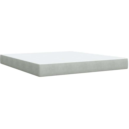 vidaXL Box spring postelja z vzmetnico svetlo siva 180x200 cm žamet Cene