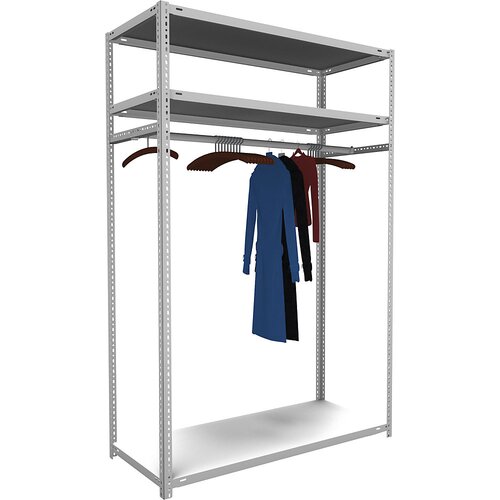 hofe Privijačen garderobni regal, VxŠxG 2000 x 1300 x 600 mm, osnovni regal Cene