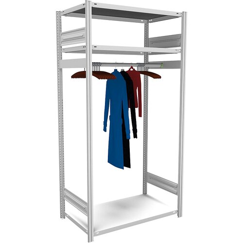 hofe Sestavljiv garderobni regal, VxŠxG 2000 x 1000 x 600 mm, osnovni regal Cene