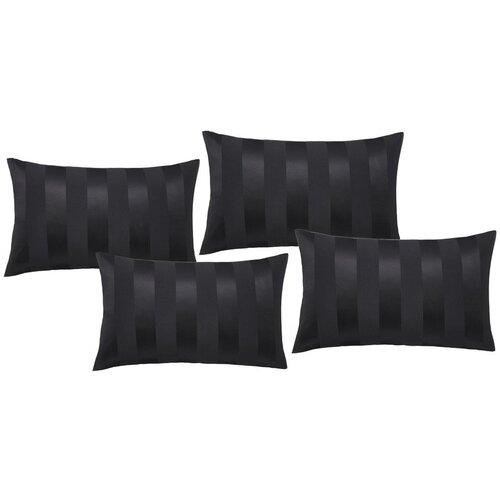 Catherine Lansfield Satenaste prevleke za vzglavnik v kompletu 4 ks 75x50 cm So Soft Satin Stripe &amp;ndash; Slike
