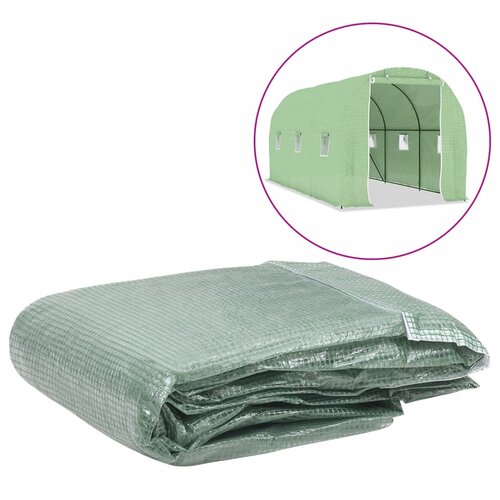 VidaXL Zamjenski pokrov za staklenik (9 m&amp;sup2;) 200 x 450 x 200 cm zeleni Slike