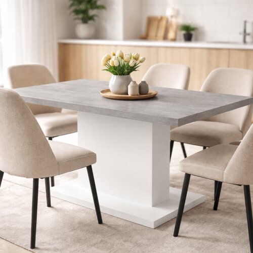 GENERIK Jedilna miza Atina 1 138 &ndash; Concreate / White Table top 32mm, (5000495389) Cene