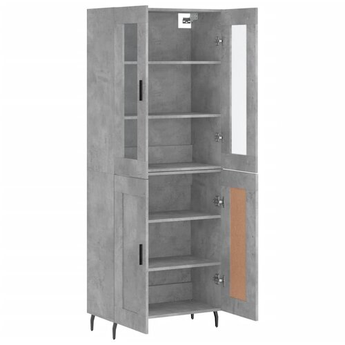  Visoka komoda siva betona 69,5x34x180 cm od konstruiranog drva Slike
