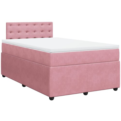 Maison Chic Box spring postelja - Vzmetna postelja z vzmetnico roza 120x190 cm žamet SL18162, (21885319) Cene