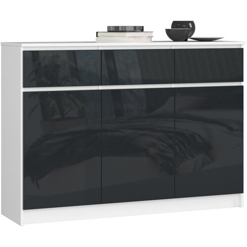 AKORD KOMODA K140 3D 3SZ CLP GRAFITNI SJAJ, (21703159) Slike