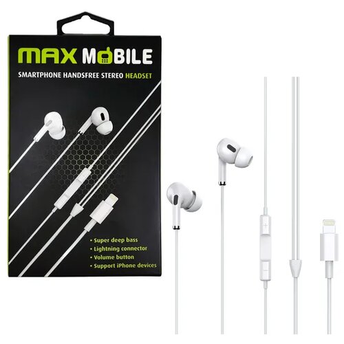 Max Mobile SLUŠALICE HANDSFREE WE08 LIGHTNING, ZA IPHONE Cene