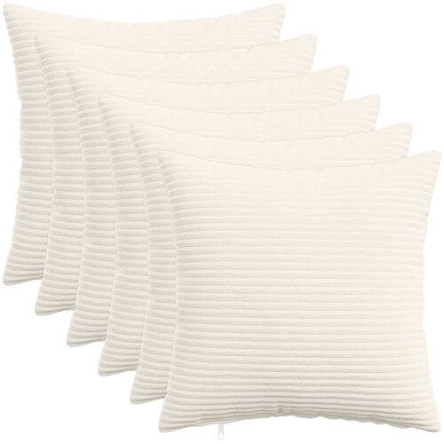 Presvlaka za jastuk 6 pcs HEERLEN Krem 50 x 50 cm Kord Cene