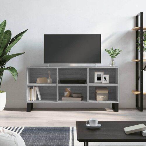 VidaXL TV omarica siva sonoma 103,5x30x50 cm inženirski les Slike