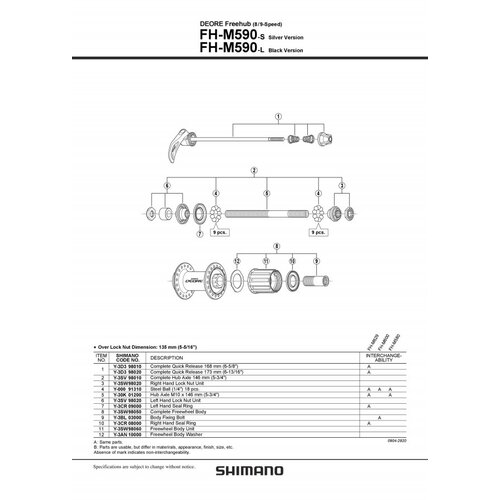 Konus shimano FHM590 left lock nut unit Y3SV98020 shimano Cene