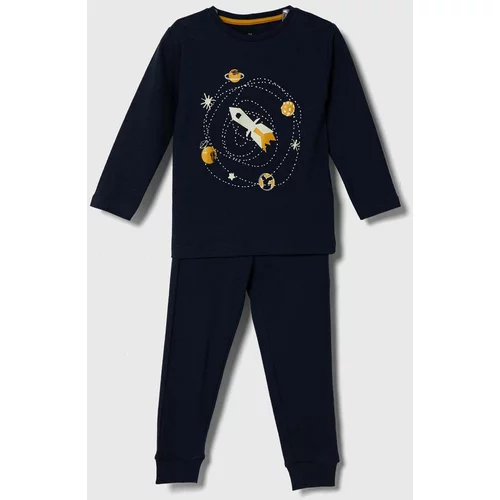 Zippy Dječja pamučna pidžama boja: tamno plava, s tiskom