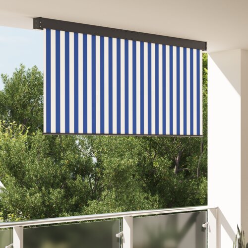 vidaXL Zunanja Rolfa Črtasto Prilagodljiva Modra in bela 220 x 250 cm blago Cene