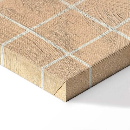  Slika - Waving Lines - Creamy Grid on a Noisy Pastel Background 60x90 Premium Print Slike