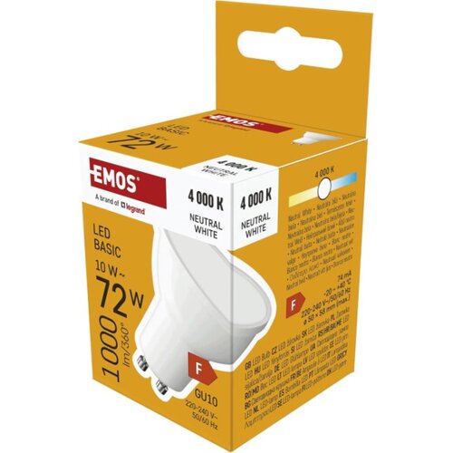 Emos zl8f53 Led sijalica basic mr16 10w(72w) 1000lm gu10 nw ( 3781 ) Cene