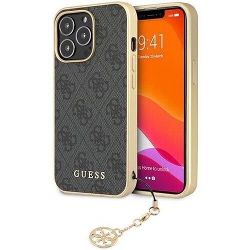 Guess Guhcp13lgf4ggr silikonski ovitek za iphone 13 pro - siv Slike