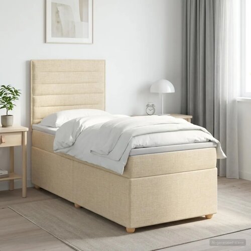  Boxspring krevet s madracem Krem 80 x 200 cm Tkanina - Krem 80 x 200 cm Dizajn linija Cijene