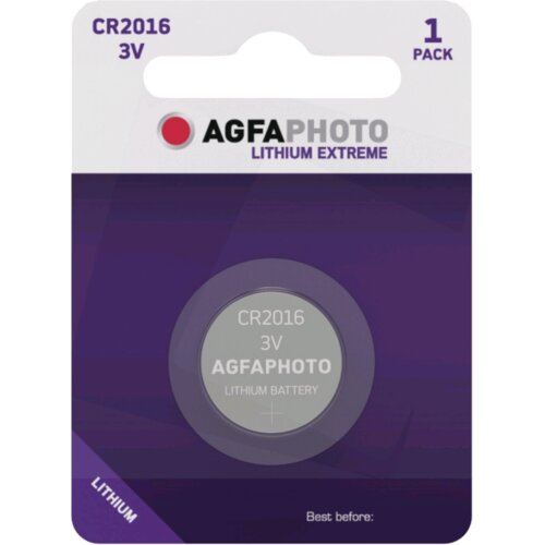 Agfa Baterija litijska, CR2016, 3V, dugmasta, blister 1 kom. &amp;ndash; CR2016 B1 Slike
