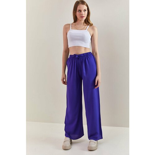 Bianco Lucci Pants - Purple - Wide leg Cene