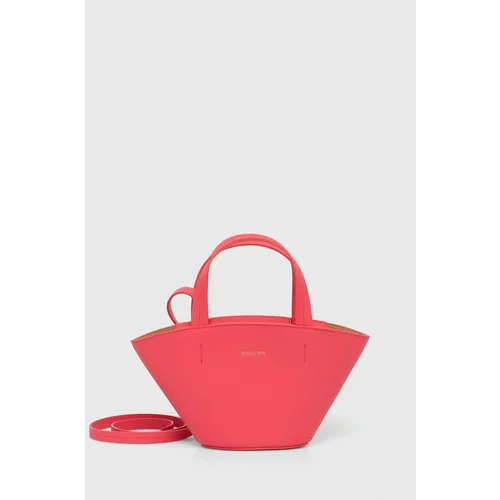 Patrizia Pepe Usnjena torbica roza barva