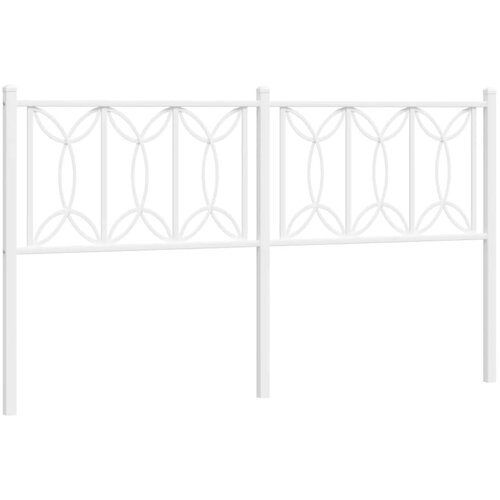 VidaXL Kovinsko vzglavje belo 150 cm, (21251520) Slike