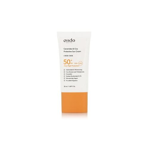 Ondo Beauty 36.5 CHOK-CHOK Ceramides & Cica Protective Sun Cream SPF50+ za&scaron;čita pred soncem za obraz za vse tipe kože 50 ml unisex Cene
