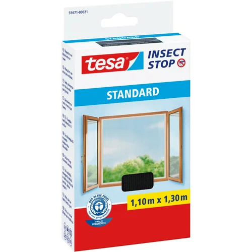 Tesa insect Stop Zaštitna mreža protiv insekata Standard (D x Š: 130 x 110 cm, Crne boje)