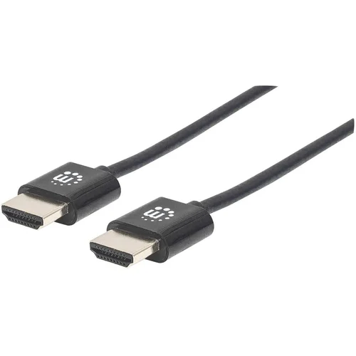 Manhattan HDMI Priključni kabel [1x Muški konektor HDMI - 1x Muški konektor HDMI] 3 m Crna