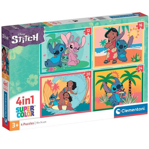 Clementoni Disney+Stitch 4v1 Supercolor sestavljanka - Cene