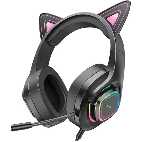hoco. slušalice sa mikrofonom gaming USB/3,5mm LED 40214/W107 CuteCat Black/P Cijene