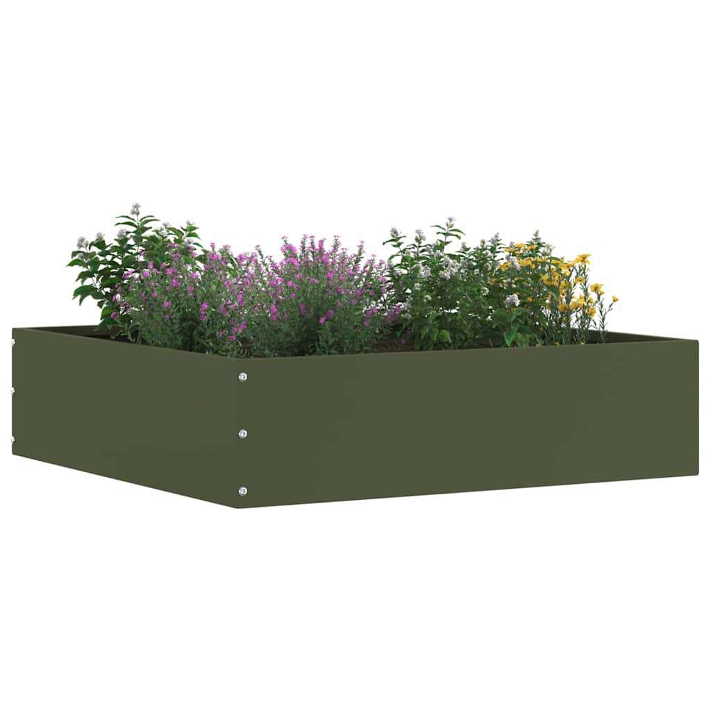 VidaXL Ograda oko Travnjaka 6 pcs Maslinasto zelena 50 x 50 x 13 cm Slike
