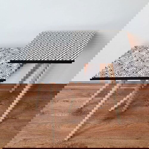 Hanah home 2Shp473 - black blackwhite nesting table (2 pieces) Cene