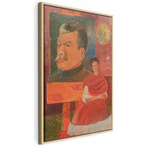  Slika - Frida Kahlo &ndash; Self-Portrait with Stalin 60x90 U prirodnom drvenom okviru Cijene