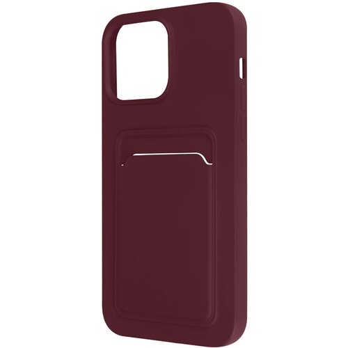 AVIZAR Ovitek za iPhone 14 Pro z držalom za kartice, prilagodljiv in mehak silikonski - vijolicen, (20715075) Cene