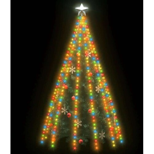 VidaXL Svjetla za drvce s 500 LED žarulja raznobojna 500 cm Slike