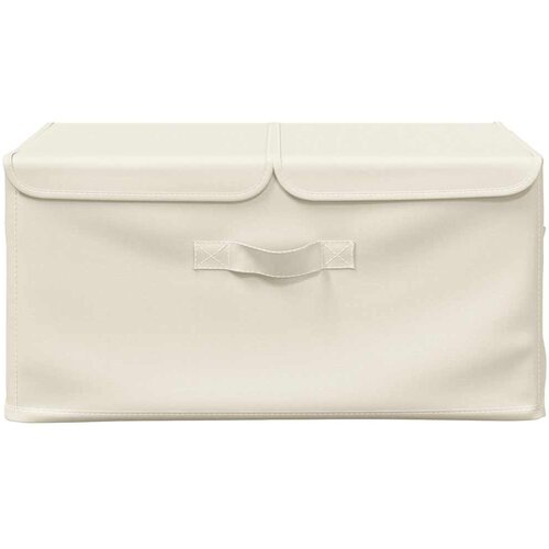  Kutija za pohranu od tkanine 50 x 30 x 25 cm krem Slike