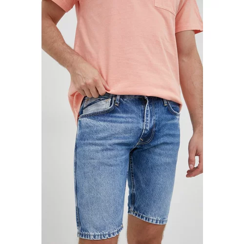 Pepe Jeans Kratke hlače iz jeansa Stanley Short Logo moške,