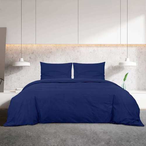 VidaXL Set posteljine za poplun modri 240x220 cm lagana mikrovlakna Slike