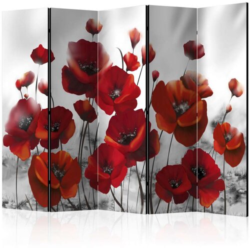  Paravan u 5 dijelova - Poppies in the Moonlight II [Room Dividers] 225x172 Cijene