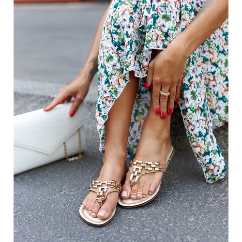 Gemre Brown elegant flip-flops Buttapietra Slike