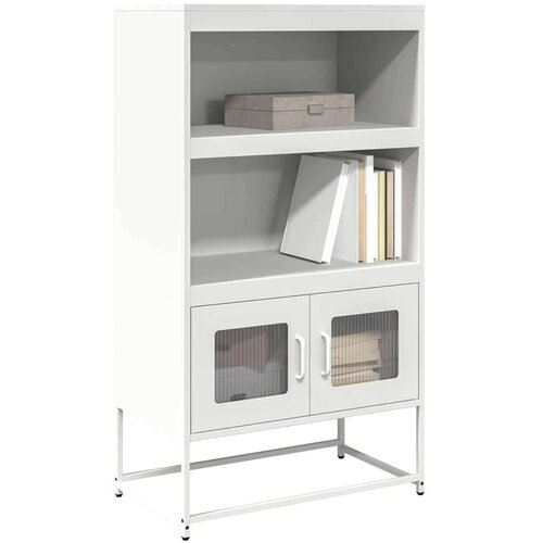 vidaXL Visoka deska Bela 68x39x123 cm Jeklo Cene