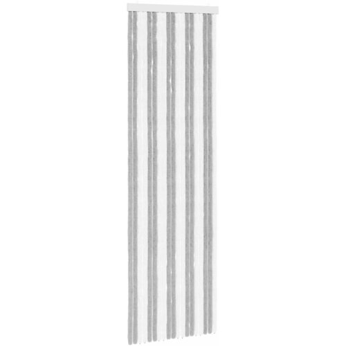 vidaXL Zavjesa protiv insekata Chenille Siva i bijela 56 x 185 cm - Siva i bijela (dvostripa) 56 x 185 cm Cijene