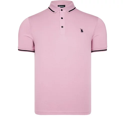 Dewberry T8586 MENS POLO NECK T-SHIRT-PINK