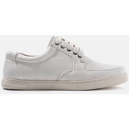 Gemre White men's derby shoes decorated with embossing Emer Cene