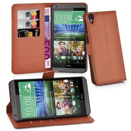 Cadorabo Ohi&scaron;je, združljivo z HTC Desire 820 v sedlo rjave barve - Za&scaron;čitni ovitek z magnetnim zapiranjem, stoječo funkcijo in režo za kartice, (20557277) Cene