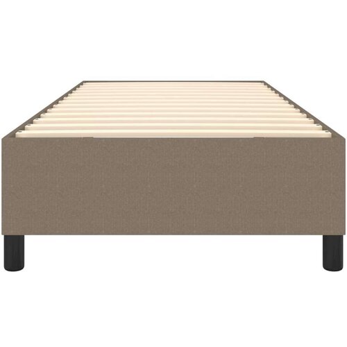 VidaXL Okvir za krevet s oprugama smeđesivi 90x200 cm od tkanine Slike