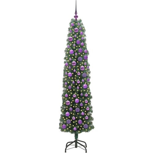 VidaXL Umjetno božićno drvce Zelena 180 cm PVC i čelik i plastika Slike