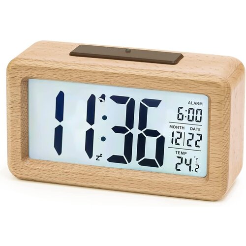Venisymlis Lesena Digitalna Budilka, Led Budilka, Ki Ne Tiktaka, Digitalna Ura S Prikazom Datuma, Temperatura, (22060512) Cene