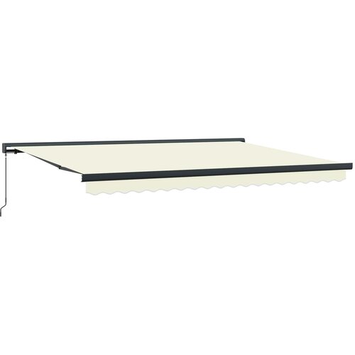  Skrovita tenda Krem i Siva 400 &amp;times; 300 cm Platno i Aluminij Slike