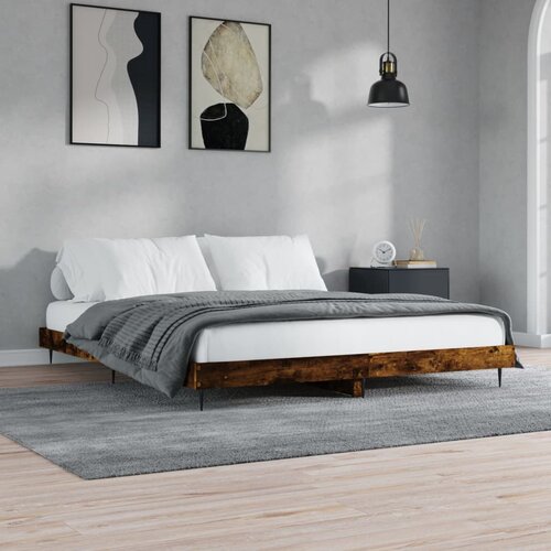 VidaXL Okvir za krevet boja hrasta 200x200 cm konstruirano drvo Slike