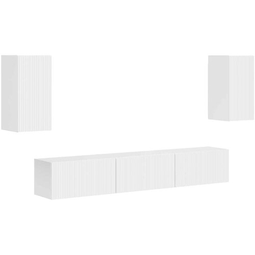  Komplet TV omaric 3 pcs Visok sijaj bela Konstruiran les - - Bela - 48.29 - 30 x 31 x 60 cm - 2025-vidaXL-Uvoz_2 Slike